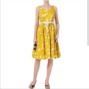 Boden Fit & Flare Marilyn Cotton Belted Dress 6L New